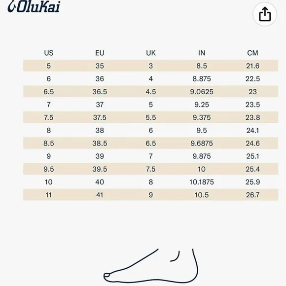 OLUKAI 100% Leather Tan Floral Pehuea Lau Slip On Shoes w/Drop Heel