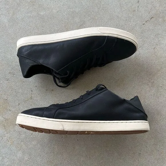Olukai Kahu Pahaha Shoes Black Leather Low Top Casual Sneakers Men’s Size 12