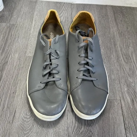 Olukai Lae'ahi Li 'Ili Leather Lace Up Shoes Sneakers Gray Mens Size 14