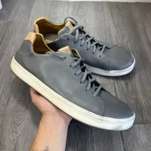 Olukai Lae'ahi Li 'Ili Leather Lace Up Shoes Sneakers Gray Mens Size 14