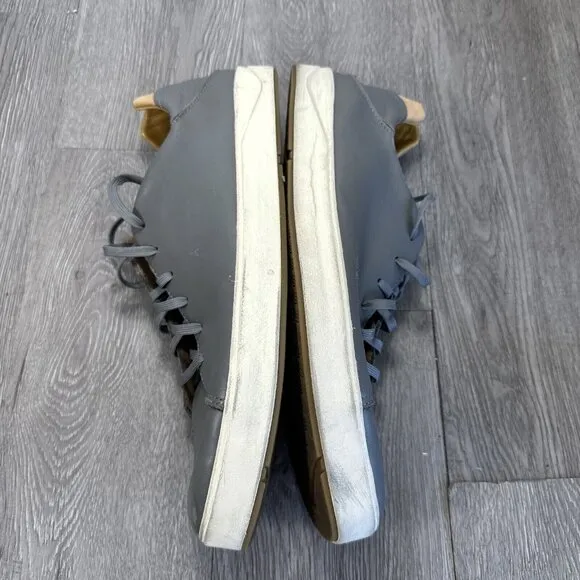 Olukai Lae'ahi Li 'Ili Leather Lace Up Shoes Sneakers Gray Mens Size 14