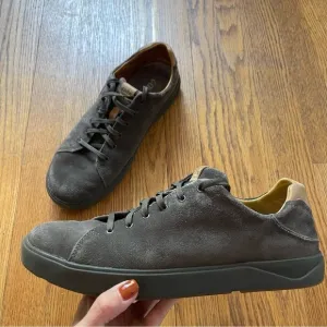 OluKai Lae'Ahi Likala Mens Suede Sneakers Grey Size 10.5