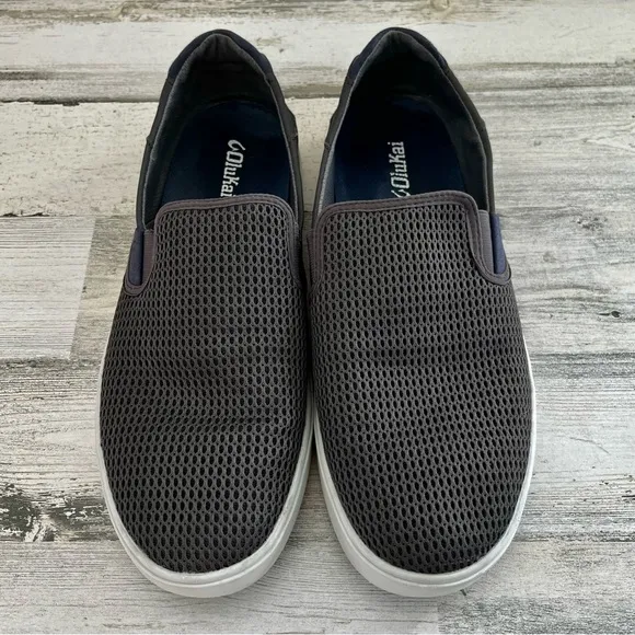 OluKai Men’s Lae’Ahi Slip On Beach/Casual Sneakers Color-Gray Size 12