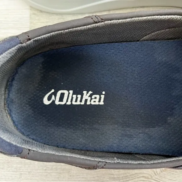 OluKai Men’s Lae’Ahi Slip On Beach/Casual Sneakers Color-Gray Size 12