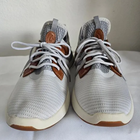 Olukai Mens Mio Li Athletic Shoes Size 10 Light Gray x Brown Breathable Mesh