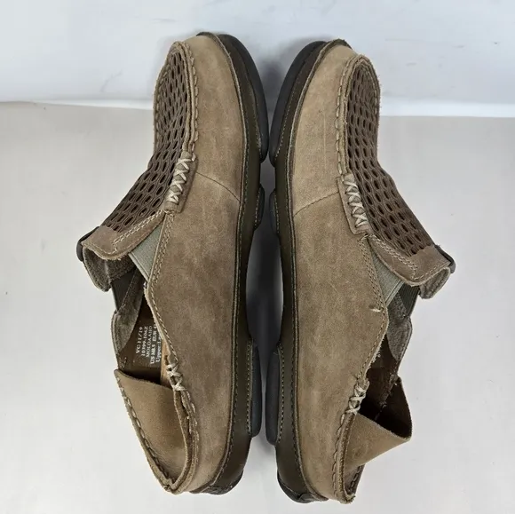 Olukai Mens Moloa Aho Slip On Shoes Sz 8.5 Tan Nubuck Casual Comfort Breathable