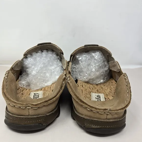 Olukai Mens Moloa Aho Slip On Shoes Sz 8.5 Tan Nubuck Casual Comfort Breathable
