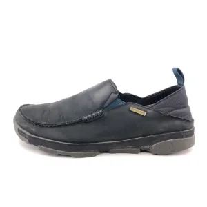 OluKai Na'i WP Black Leather Slip on Shoes 11
