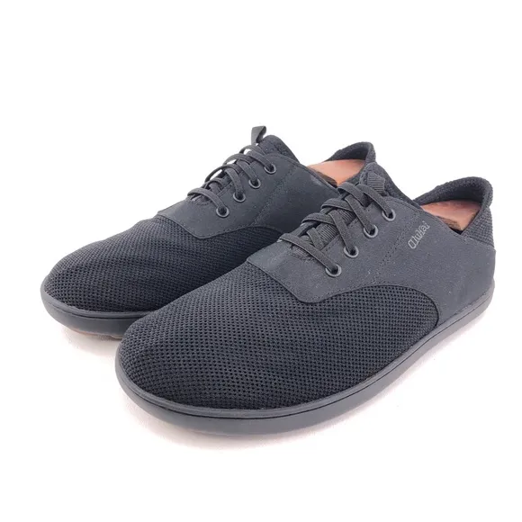OluKai Nohea Moku Black No-Tie Shoes 9