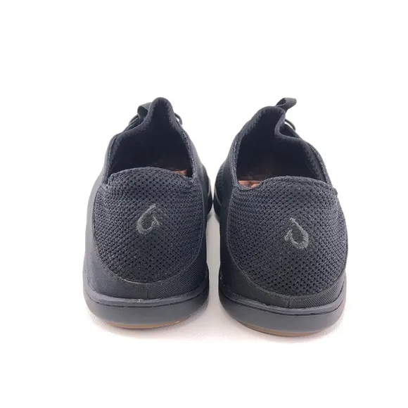 OluKai Nohea Moku Black No-Tie Shoes 9