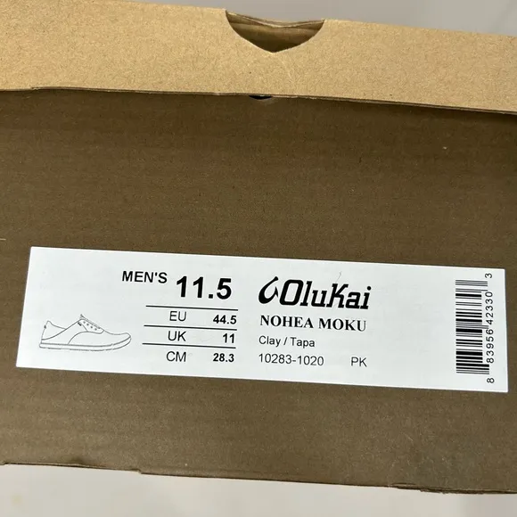 OLUKAI Nohea Moku Men's Shoes, All Day Sneakers, Size 11.5 / 11,Color: Clay/Tapa