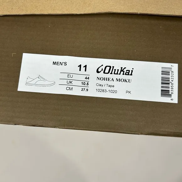 OLUKAI Nohea Moku Men's Shoes, All Day Sneakers, Size 11.5 / 11,Color: Clay/Tapa