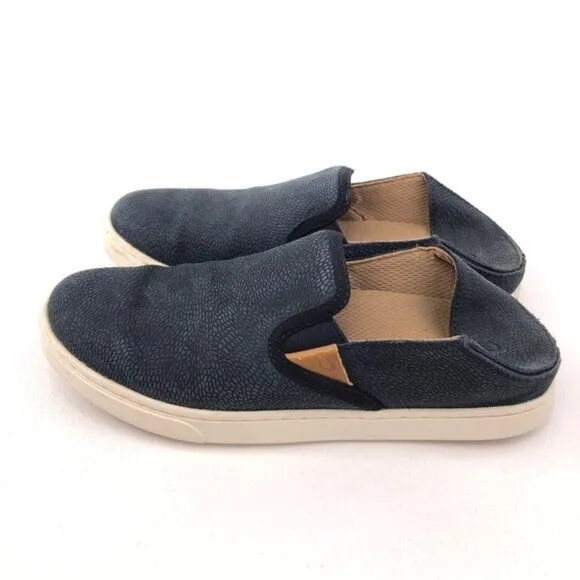 OluKai Pehuea Leather Drop Heel Slip on Shoes 7