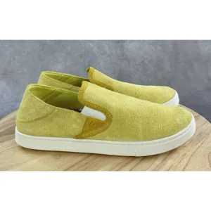 OluKai Pehuea Slip On Sneakers Women's Suede Yellow Mustard Size 9