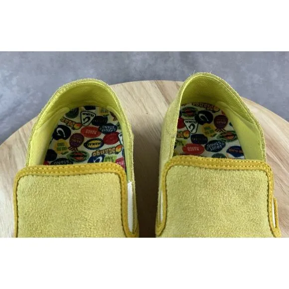 OluKai Pehuea Slip On Sneakers Women's Suede Yellow Mustard Size 9