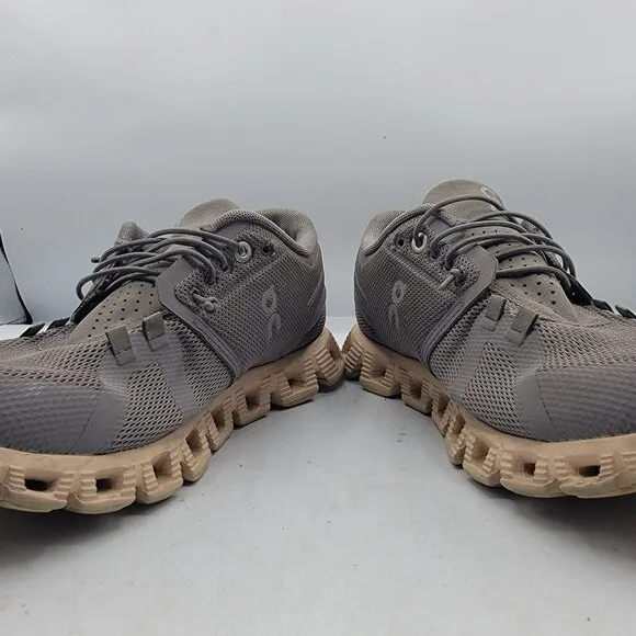 ON Cloud 5 Zinc Shell Womens 7 Gray Athletic Shoes Lightweight Breathable