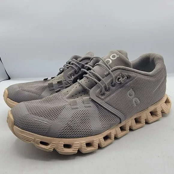 ON Cloud 5 Zinc Shell Womens 7 Gray Athletic Shoes Lightweight Breathable