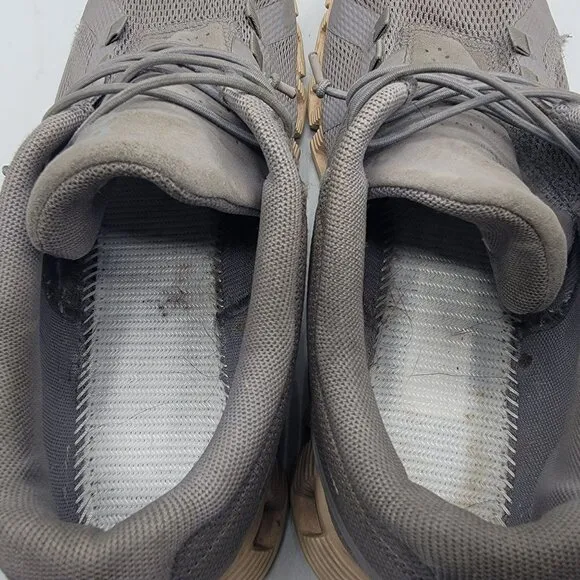 ON Cloud 5 Zinc Shell Womens 7 Gray Athletic Shoes Lightweight Breathable