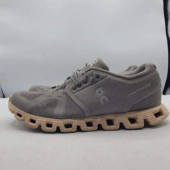 ON Cloud 5 Zinc Shell Womens 7 Gray Athletic Shoes Lightweight Breathable