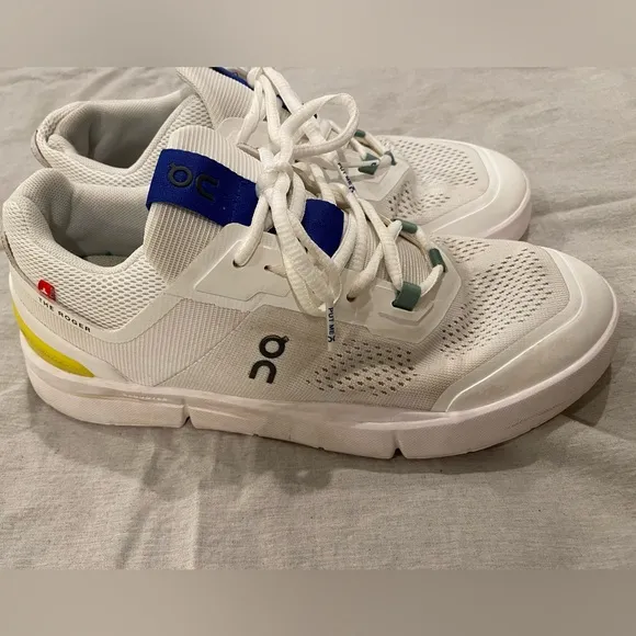 ON on cloud running womens the Roger Spin Shoes undyed white yellow size 7.5