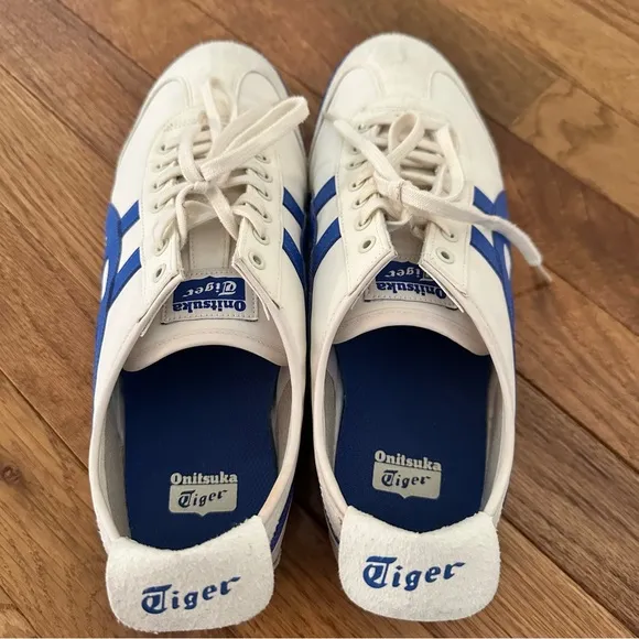 Onitsuka Tiger  Men's White and Blue Sneakers Sz US 8 / EUR 41.5
