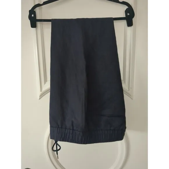 Orlebar Brown Blue Pure Linen Adjustable Side Tab Trouser Size 32x32