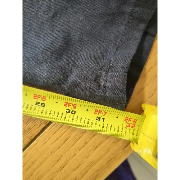 Orlebar Brown Blue Pure Linen Adjustable Side Tab Trouser Size 32x32