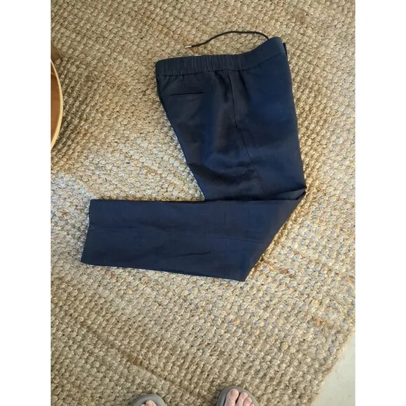 Orlebar Brown Blue Pure Linen Adjustable Side Tab Trouser Size 32x32