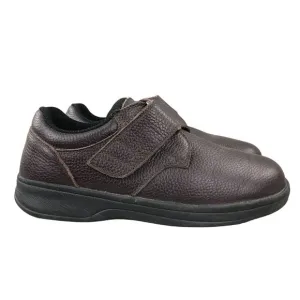 OrthoFeet Men's Size 8.5 2E Wide 520 Brown Leather Monk Strap Orthopedic Shoes