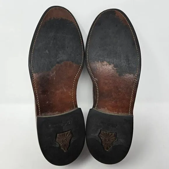 O'SULLIVAN BROWN LEATHER BROGUE LONGWING BLUCHER SHOES MADE IN USA MENS SIZE 11