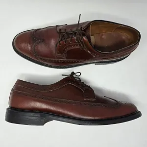 O'SULLIVAN BROWN LEATHER BROGUE LONGWING BLUCHER SHOES MADE IN USA MENS SIZE 11