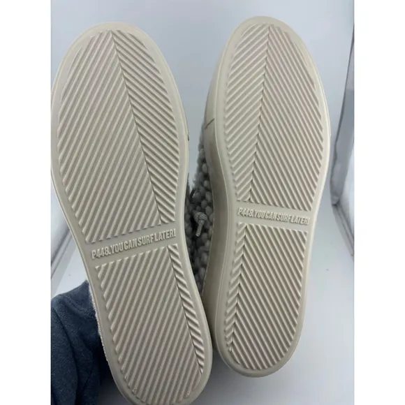P448 Thea leather and wool Sneakers Gray White Size 43