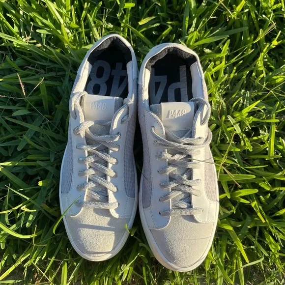 P448 Thea Low Top Sneakers in Stardust Silver Multi size 40 US 9.5 - 10