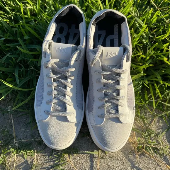 P448 Thea Low Top Sneakers in Stardust Silver Multi size 40 US 9.5 - 10