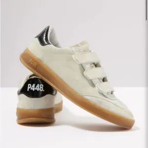 P448 Women's Sneakers in Cream and Black