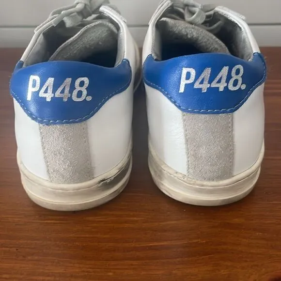 P448 You Can Surf Later White Leather Sneakers