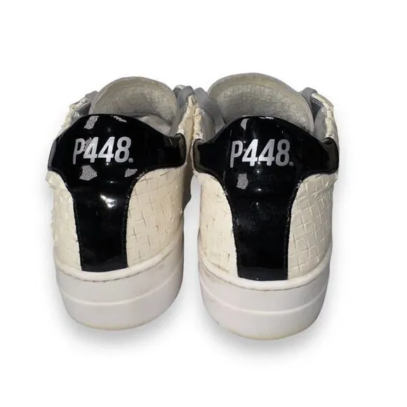 P448 Thea Overload Classic Casual Perf Sneakers White Women's 9.5-10