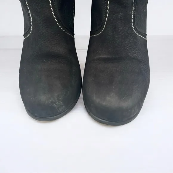 PAJAR black shearling waterproof heeled boots, sz 7