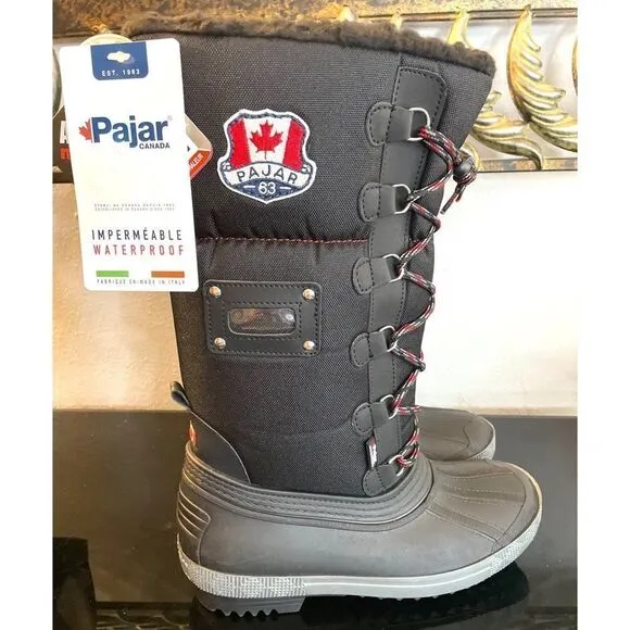 Pajar Canada 1963 Lady Waterproof Black Winter Boots WMS US SIZE 7 EUR 37 NEW