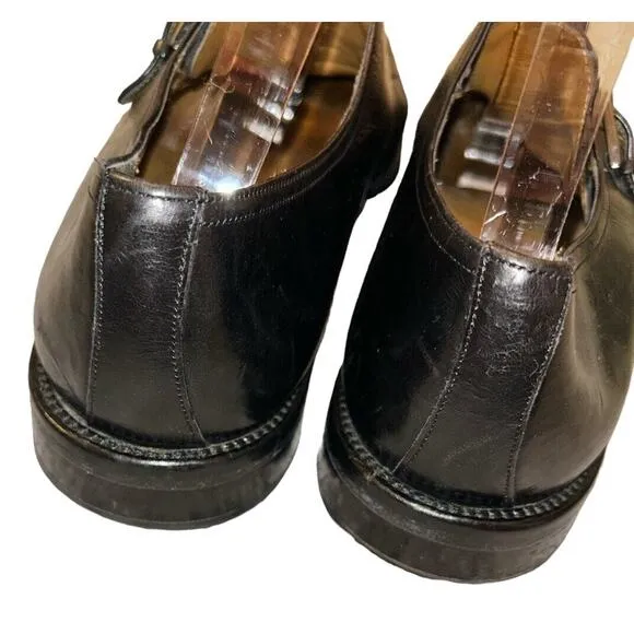 Paolo de Marco Dress Shoes Mens 11 B Black Strap Tip Handmade