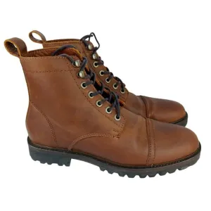Patina Portland Leather Men's SZ 9 Almost Perfect Breaker Boots Brown Leather
