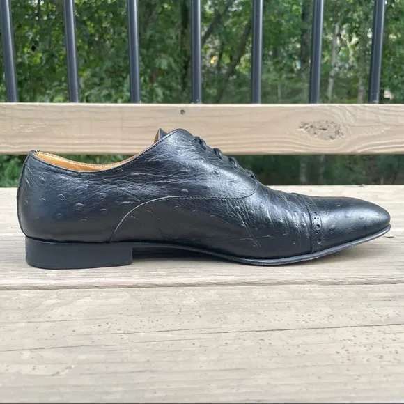 Paul Fredrick black leather oxfords shoes size 13
