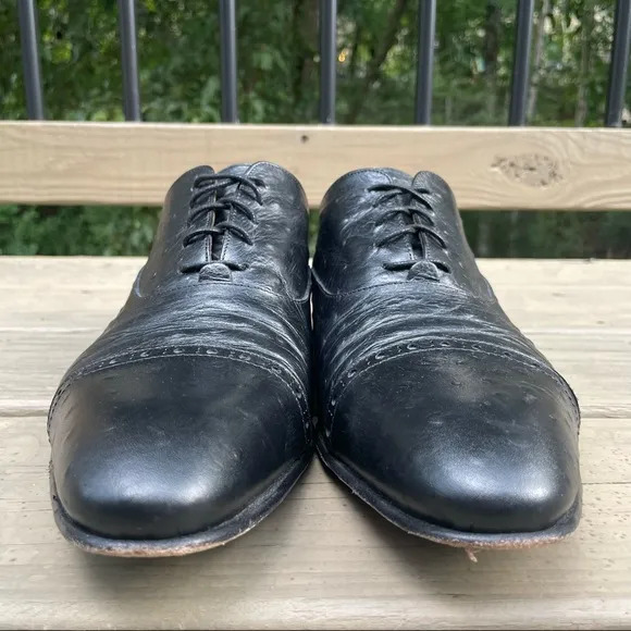 Paul Fredrick black leather oxfords shoes size 13