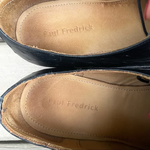 Paul Fredrick black leather oxfords shoes size 13