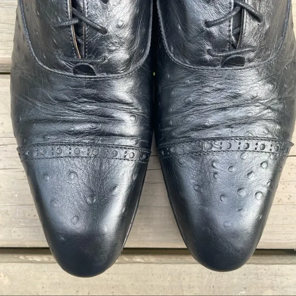 Paul Fredrick black leather oxfords shoes size 13