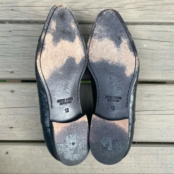 Paul Fredrick black leather oxfords shoes size 13