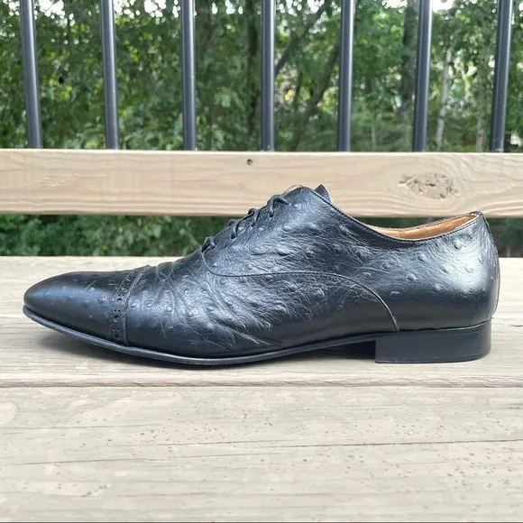 Paul Fredrick black leather oxfords shoes size 13