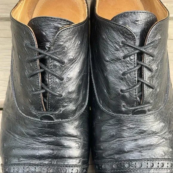 Paul Fredrick black leather oxfords shoes size 13