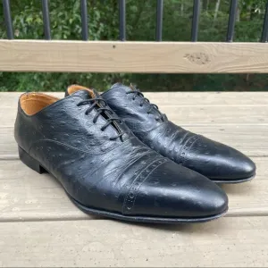 Paul Fredrick black leather oxfords shoes size 13