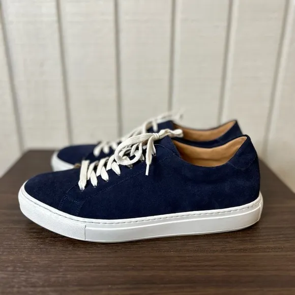 Paul Fredrick Blue Suede Sneakers, size 11.